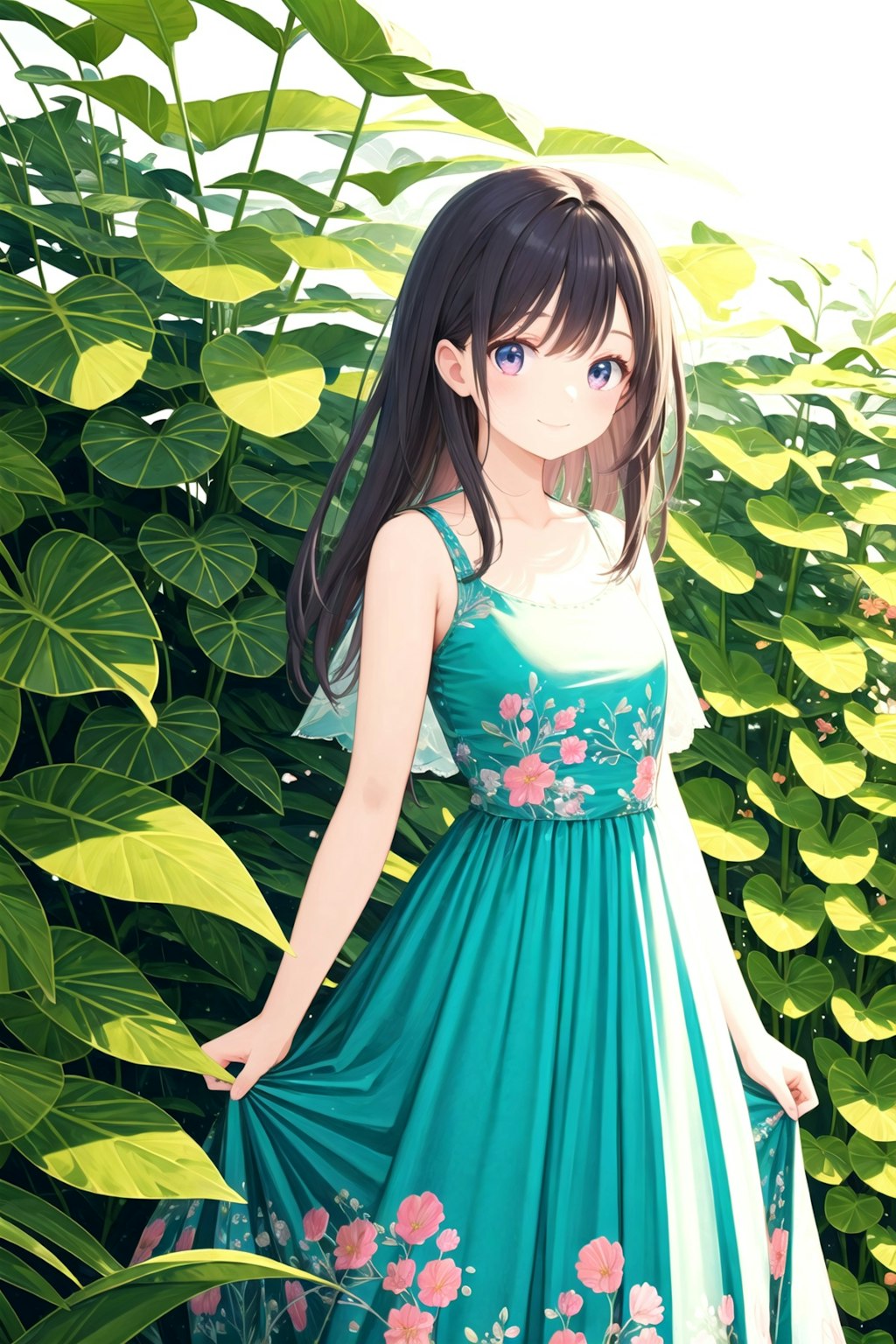 夏の花のドレス