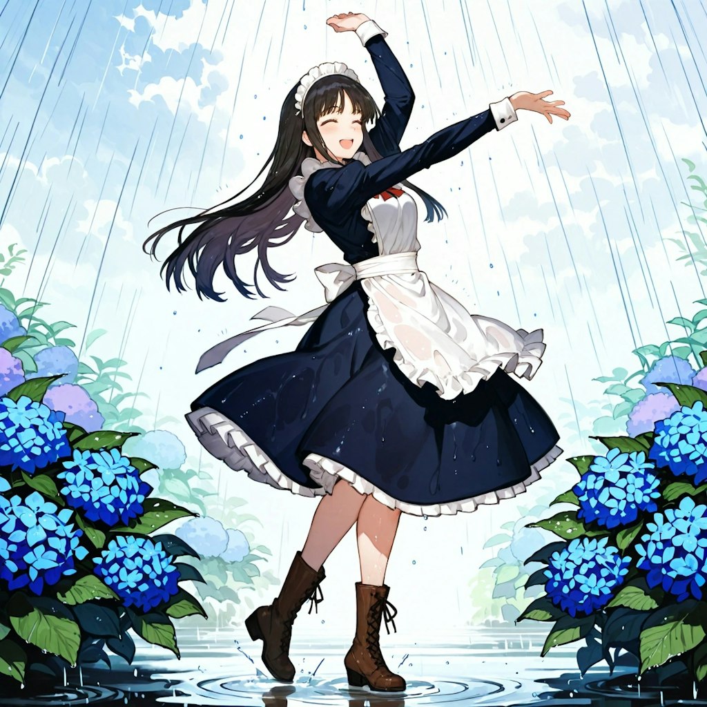 我が家のメイドさん/雨の中、傘をささずに踊るメイドがいてもいい