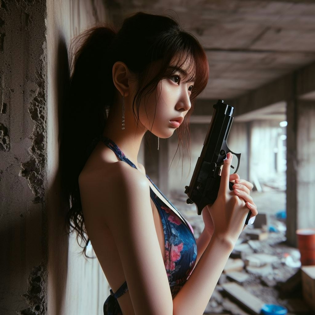 少女と銃