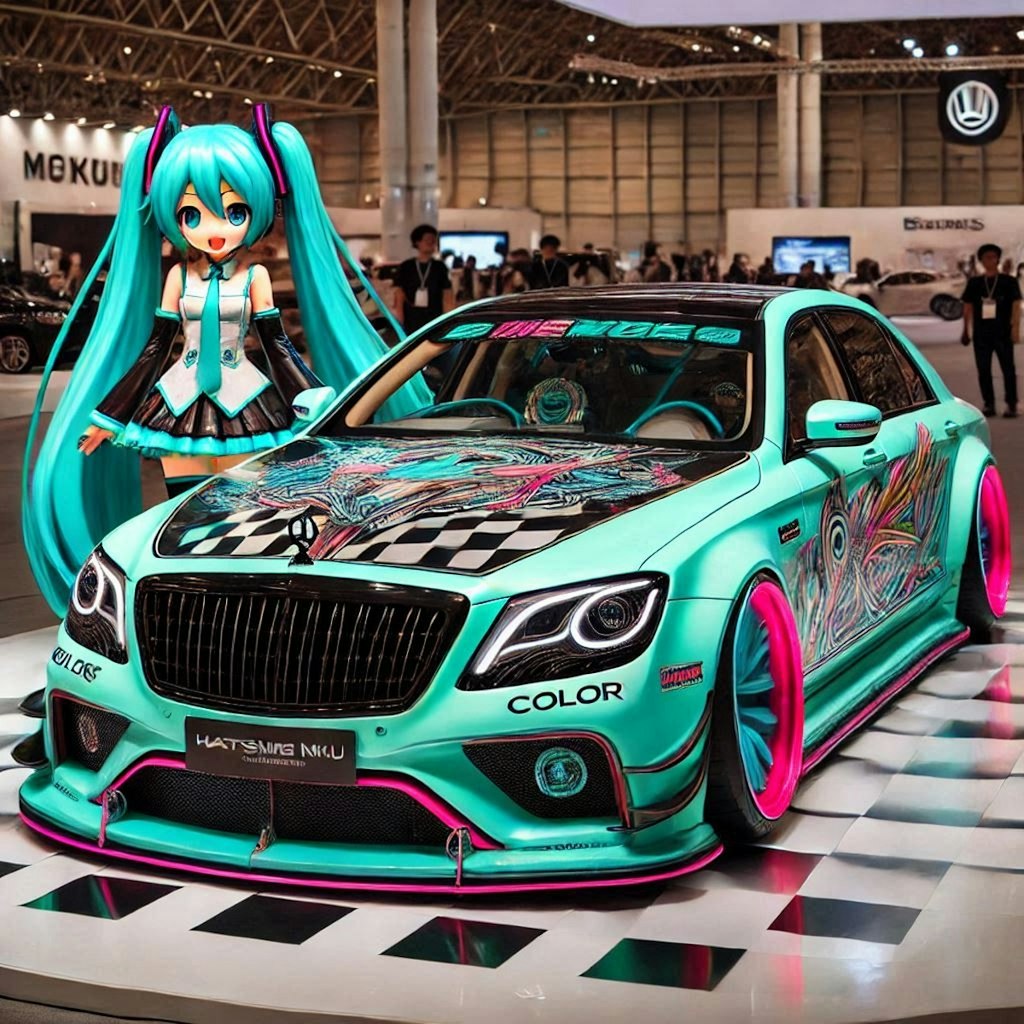 初音ミクカラーマイバッハレーシングカー