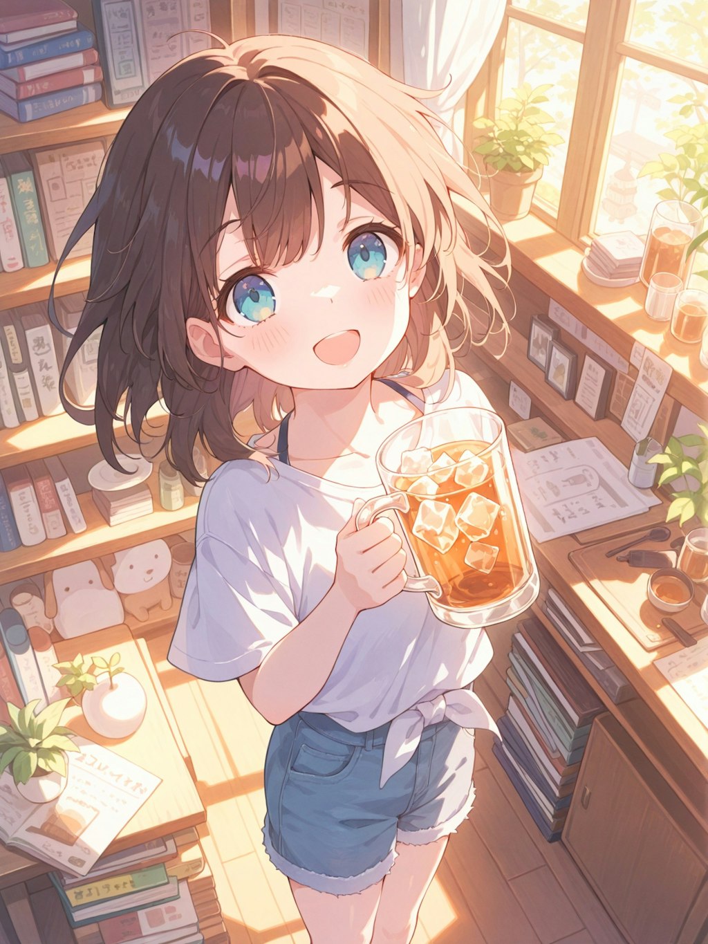 暑い日には麦茶に限る