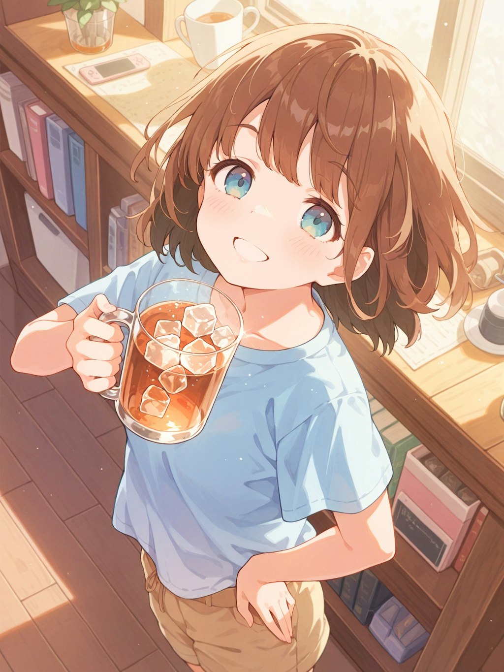 暑い日には麦茶に限る