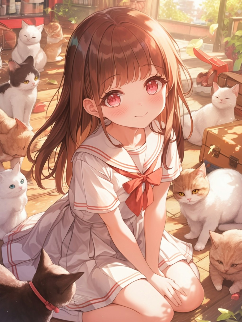 猫と女の子 pt1 cats and girl pt1