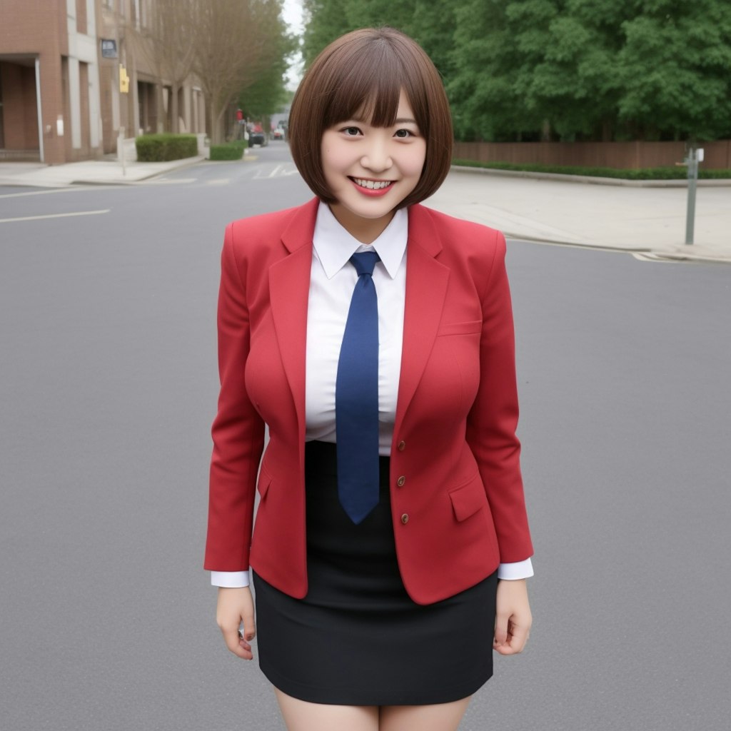 ペンシルスカート巨乳学園