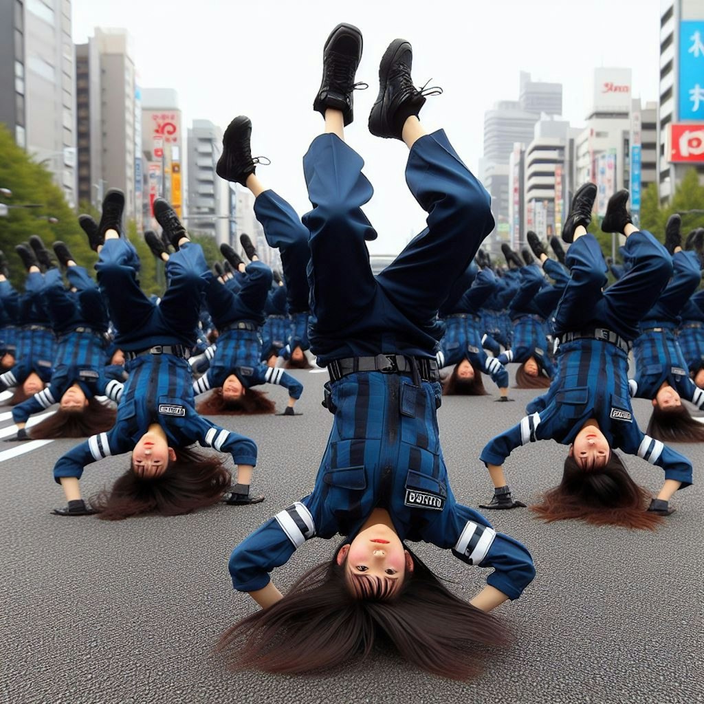 警備員達のブレイクダンス