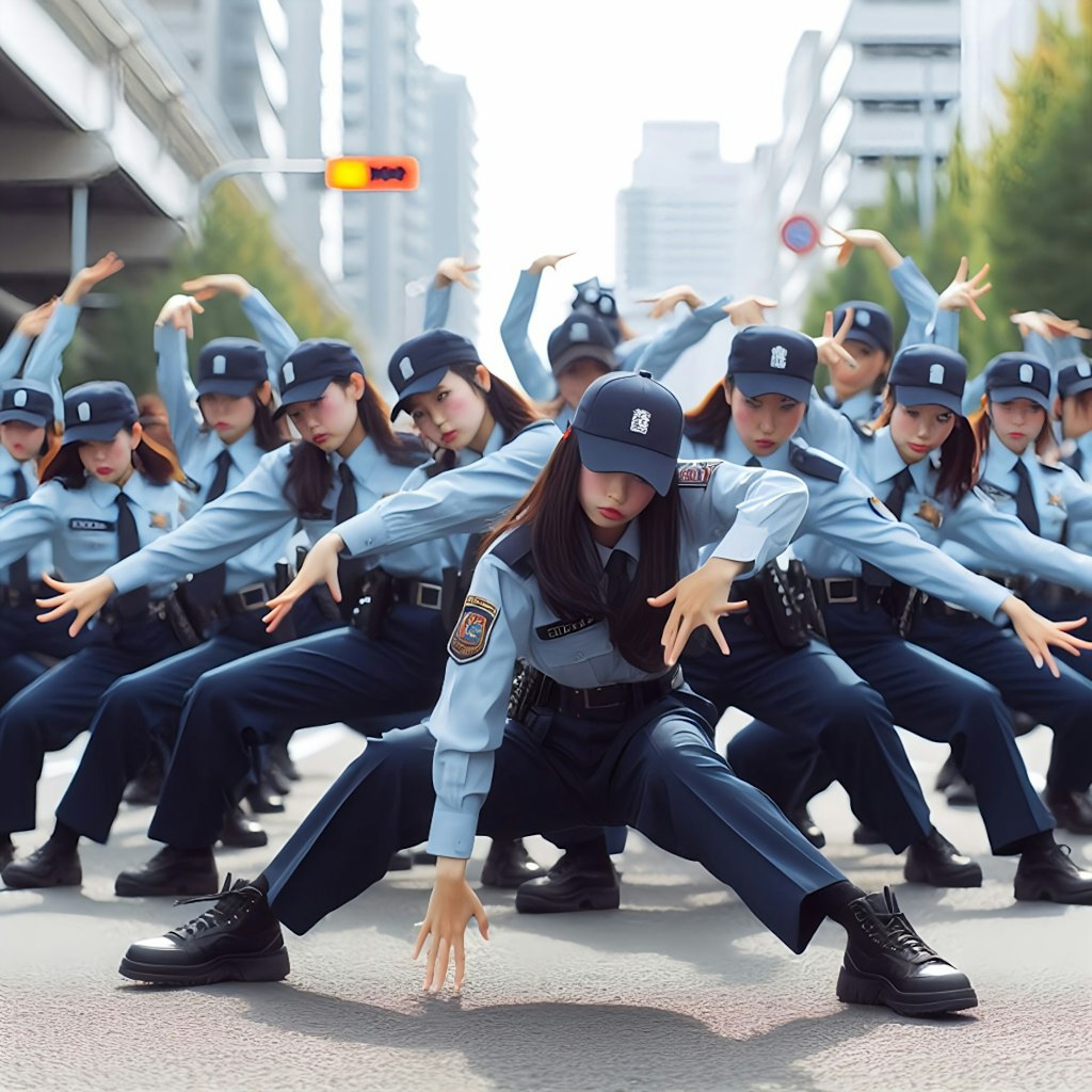 警備員達のブレイクダンス