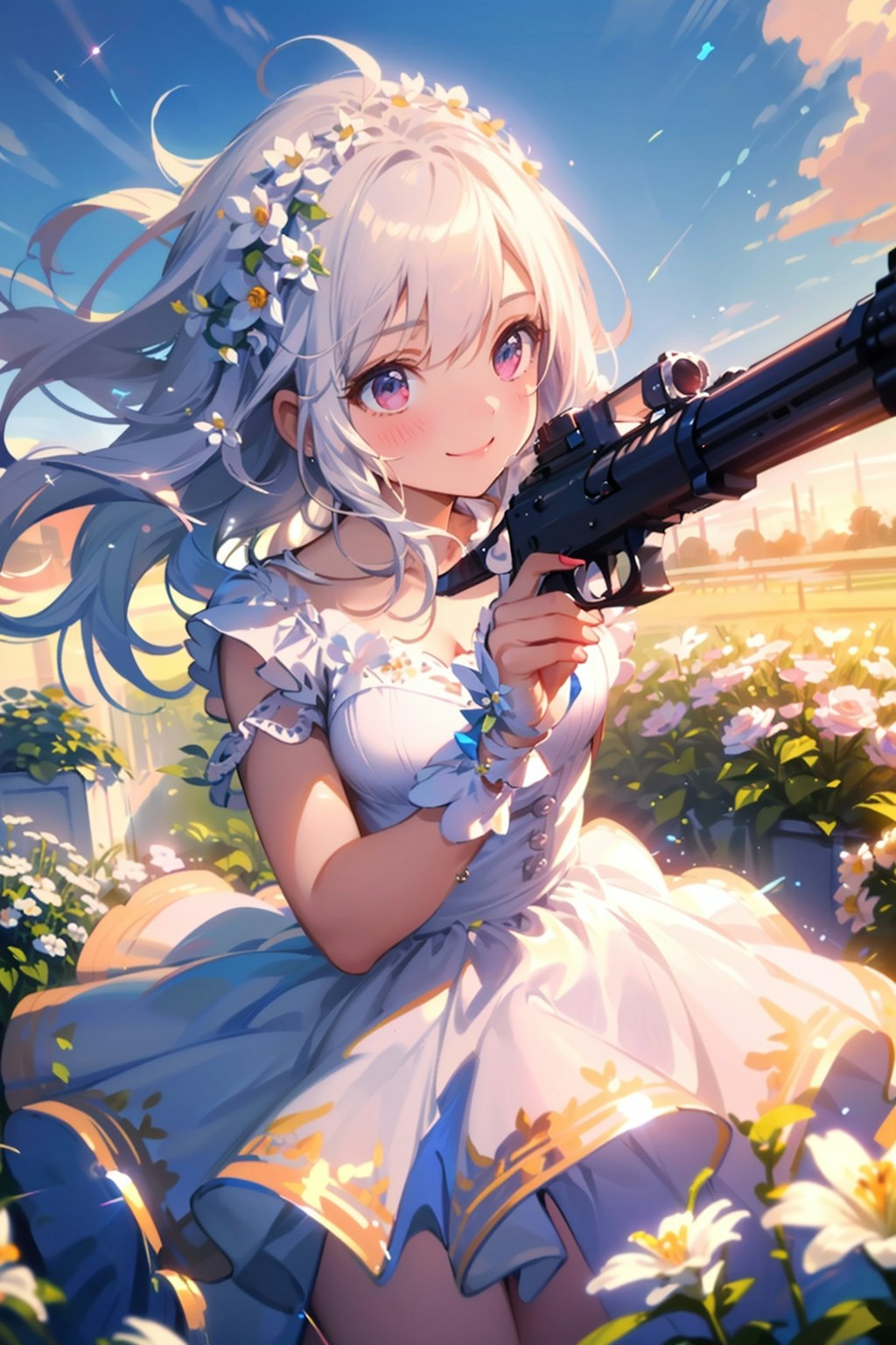 銃と少女。