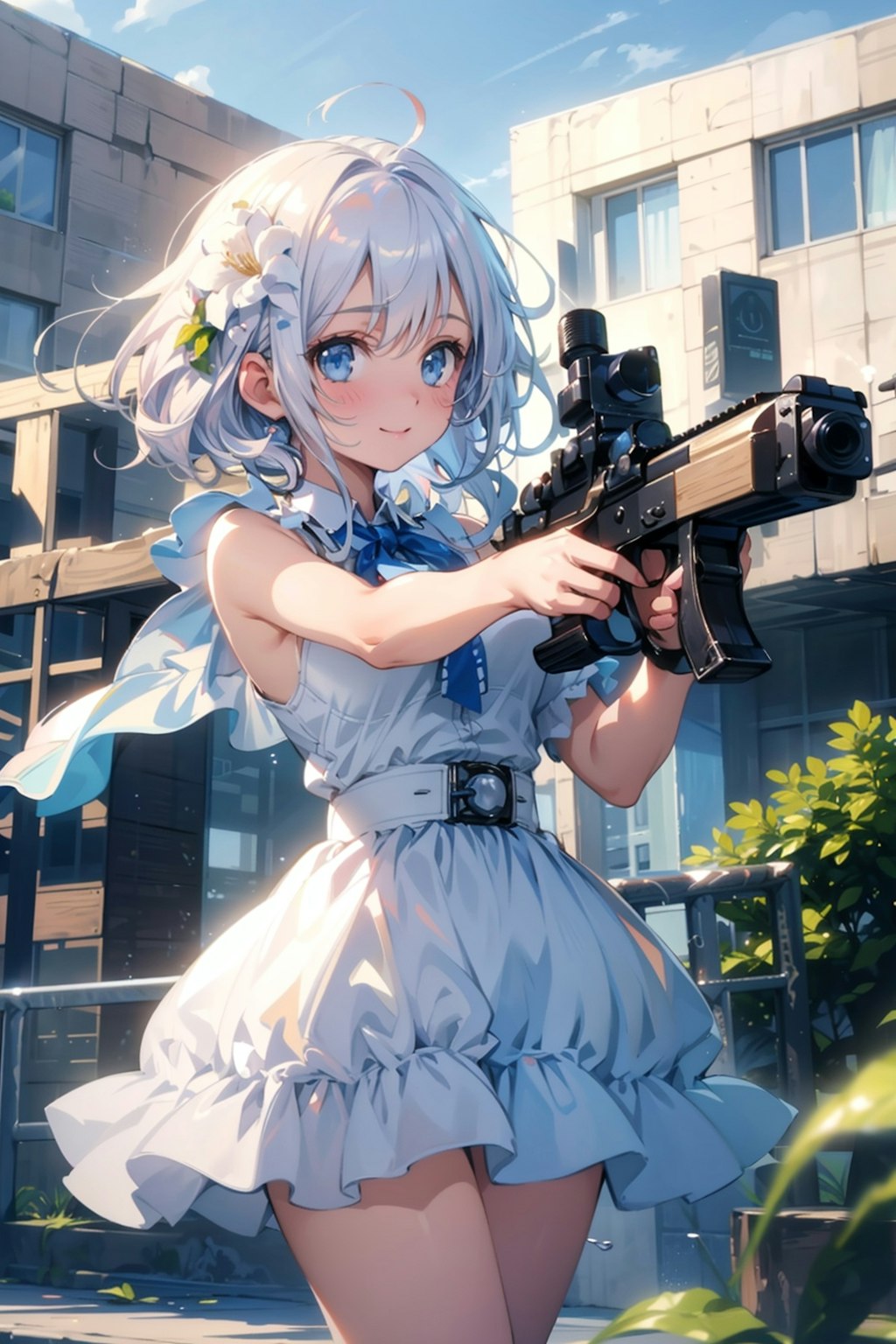 銃と少女。