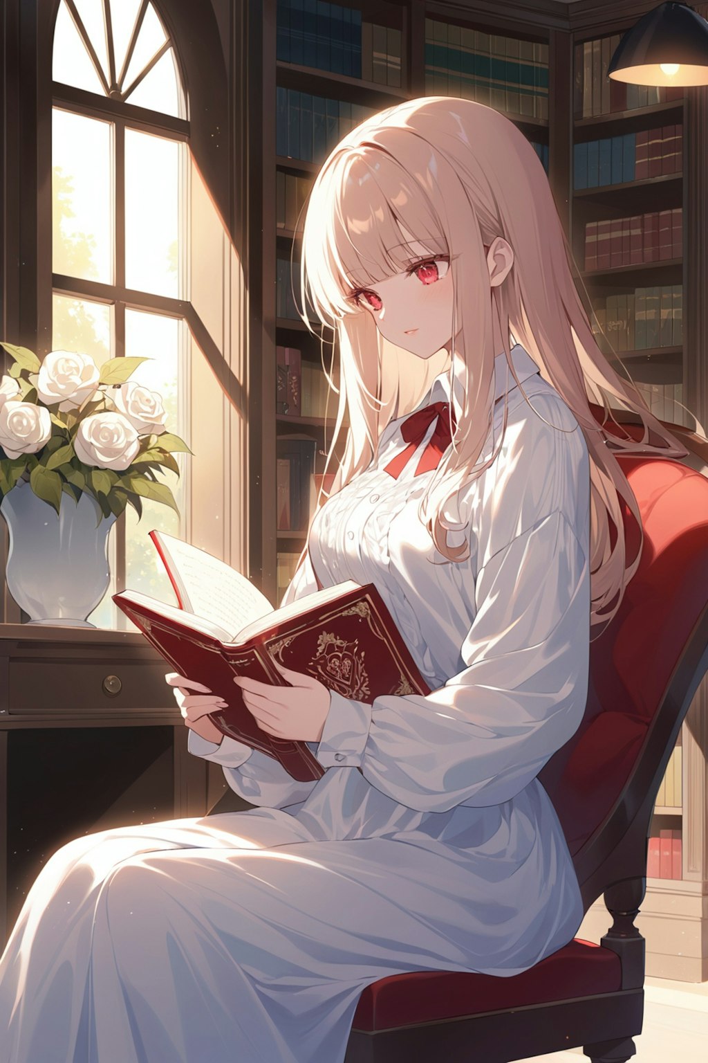 読書をする女の子