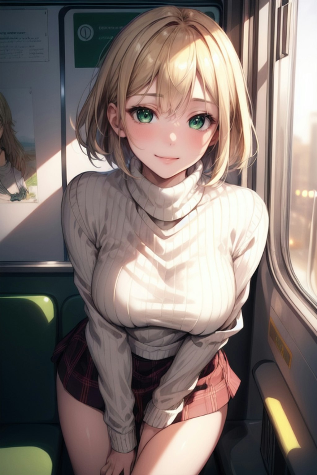 電車でセーターだっちゅーの♪