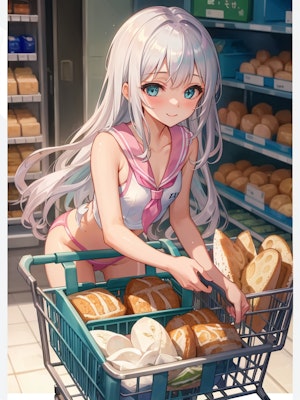 パンたくさん買いましょう。