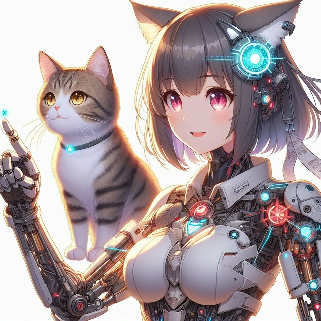 ロボット娘とロボット猫