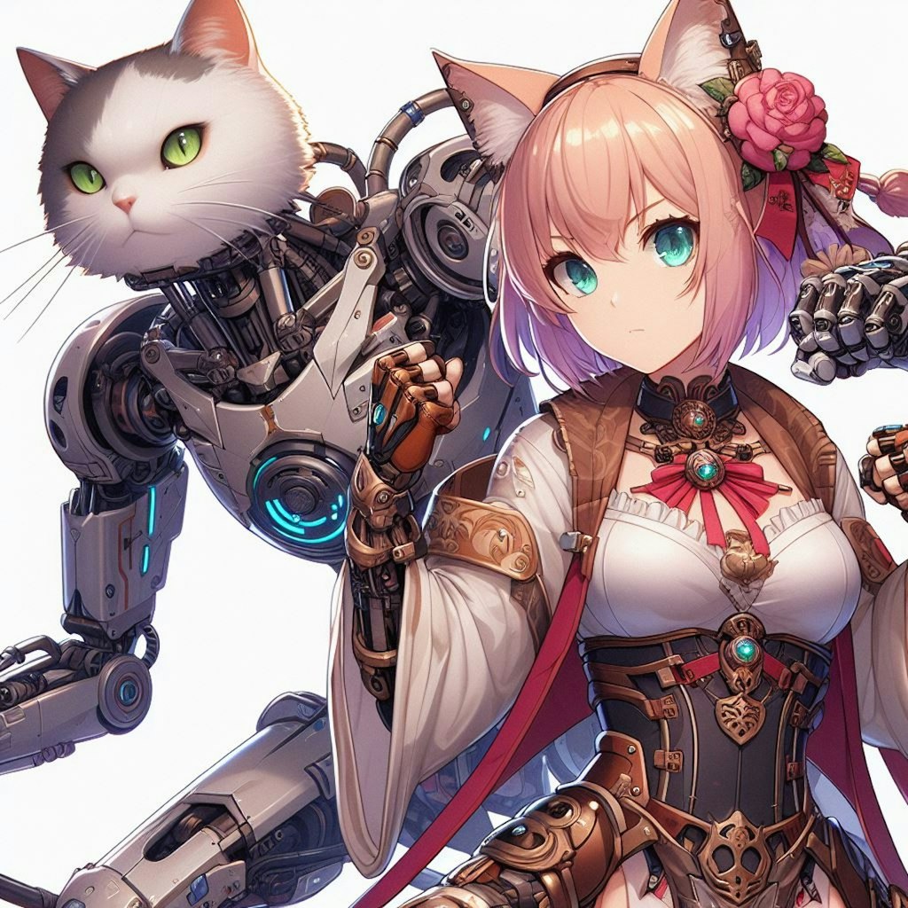 ロボット娘とロボット猫