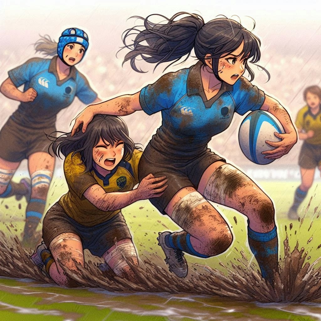 🏉泥まみれの女子ラグビー 103