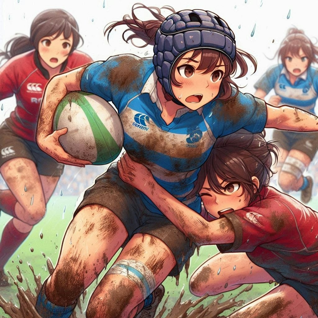 🏉泥まみれの女子ラグビー 103