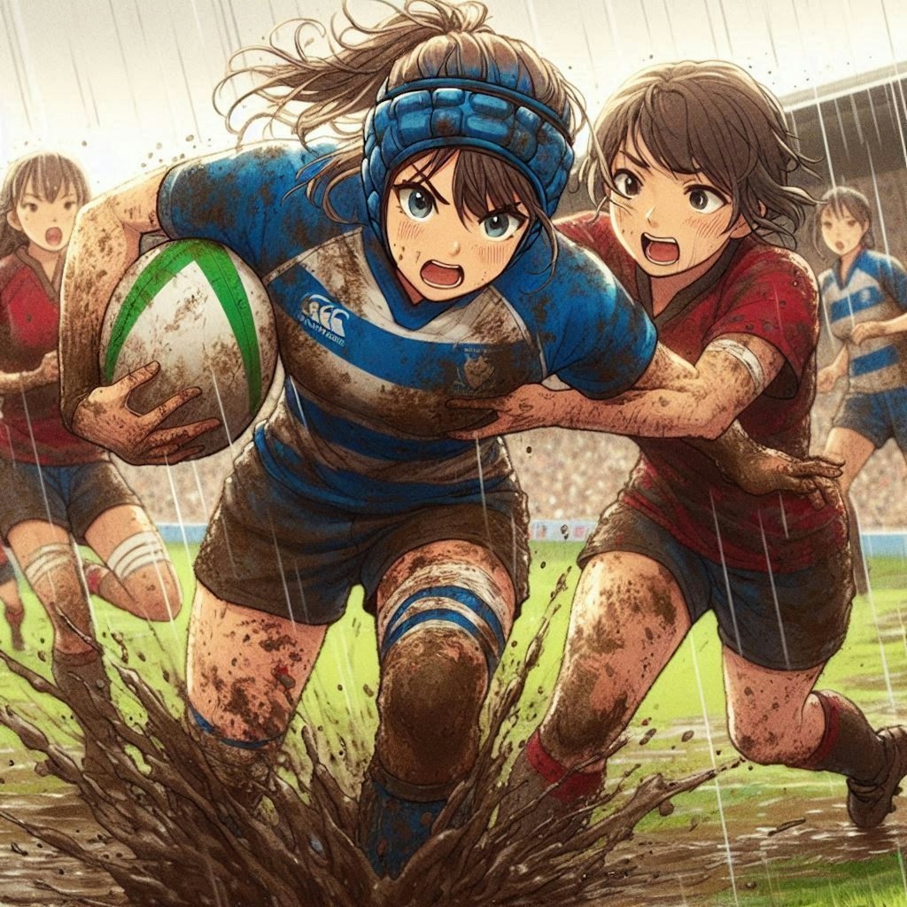 🏉泥まみれの女子ラグビー 103