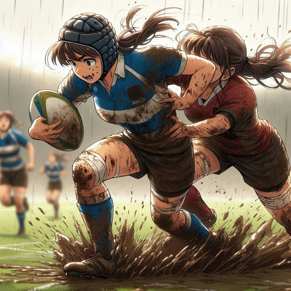 🏉泥まみれの女子ラグビー 103