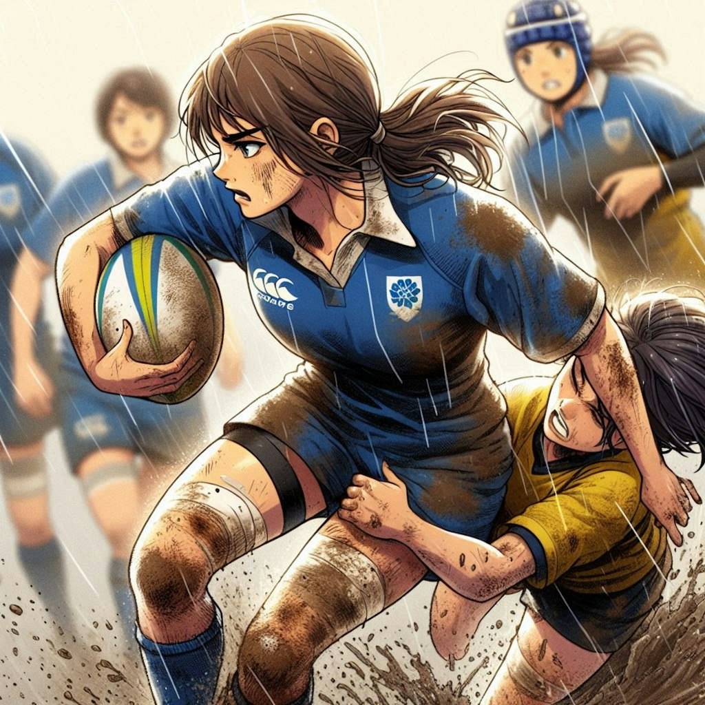 🏉泥まみれの女子ラグビー 103