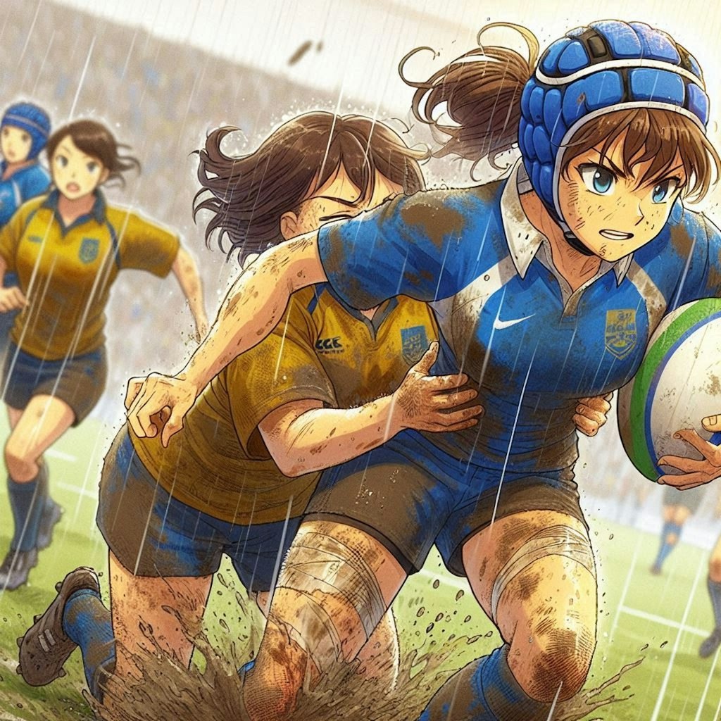 🏉泥まみれの女子ラグビー 103