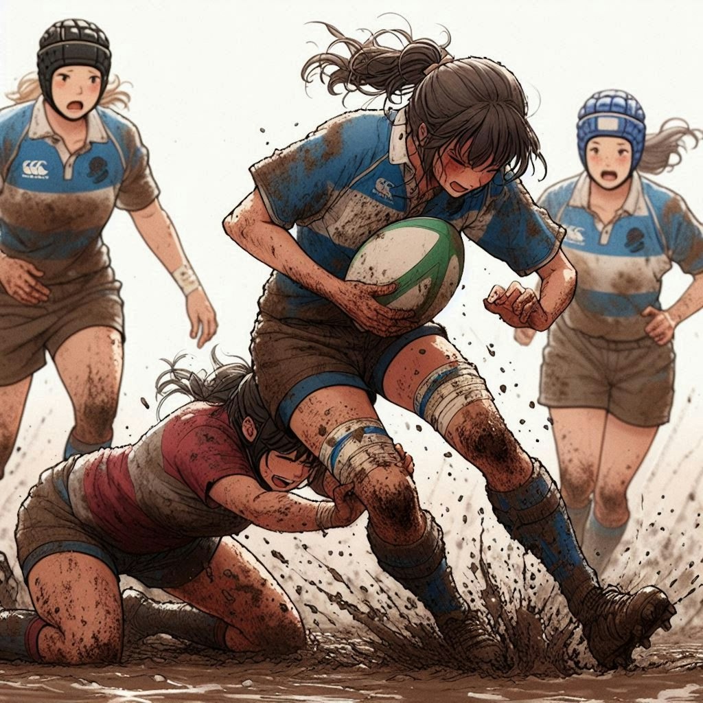 🏉泥まみれの女子ラグビー 103