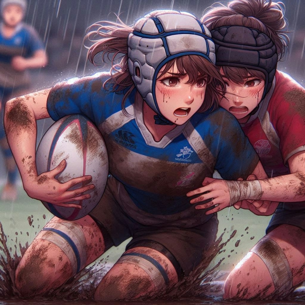 🏉泥まみれの女子ラグビー 103