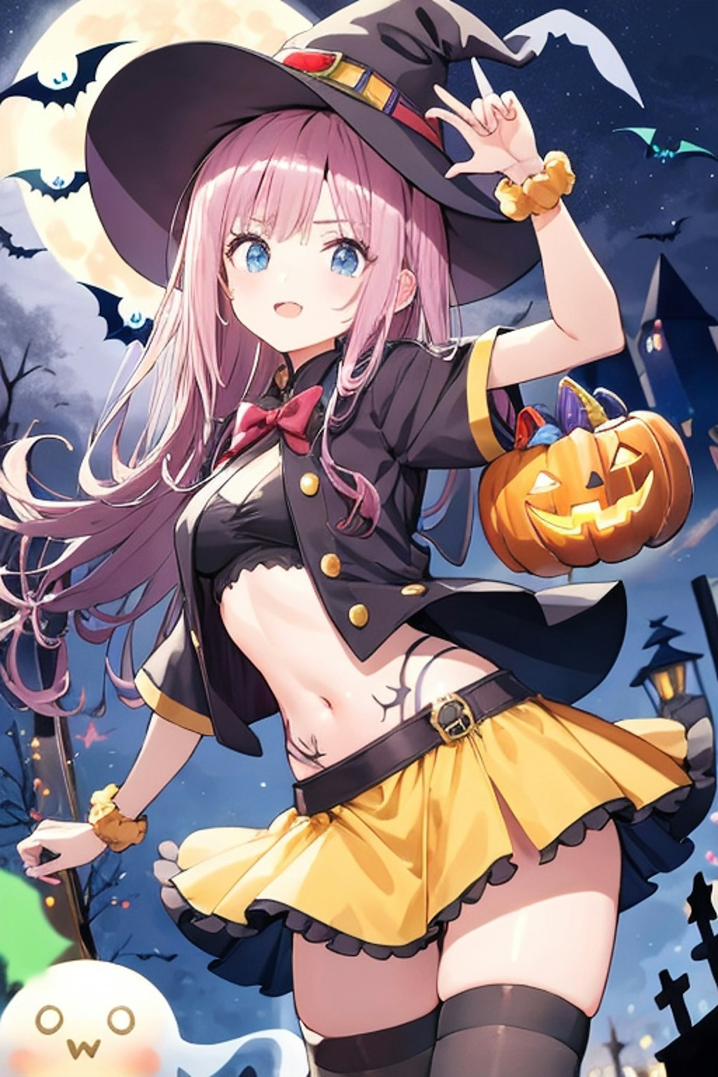 へそ出しハロウィンガール