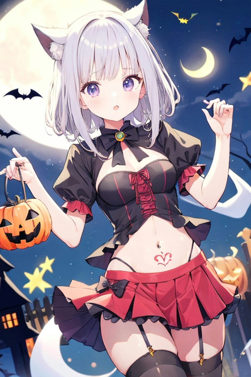 へそ出しハロウィンガール