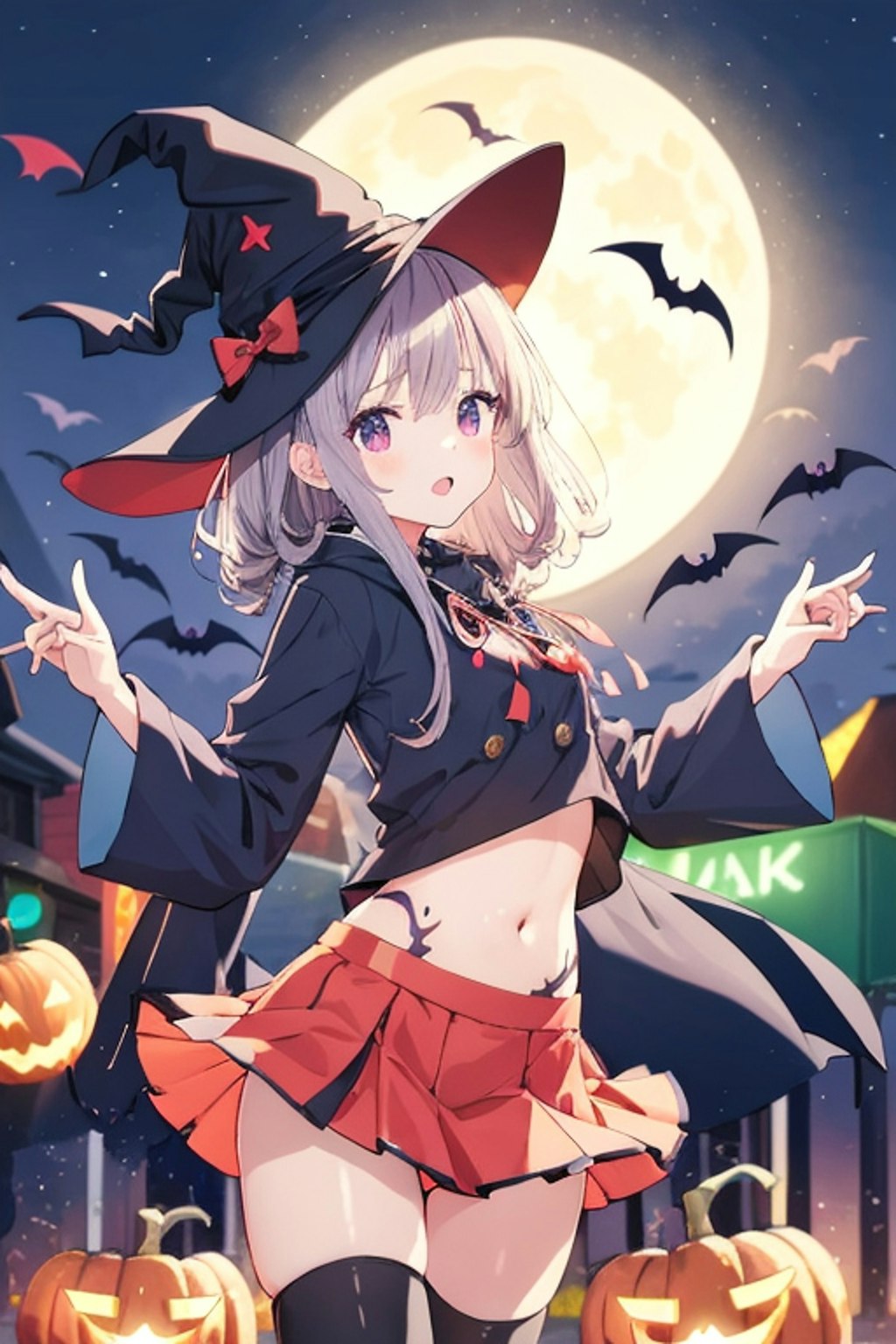 へそ出しハロウィンガール