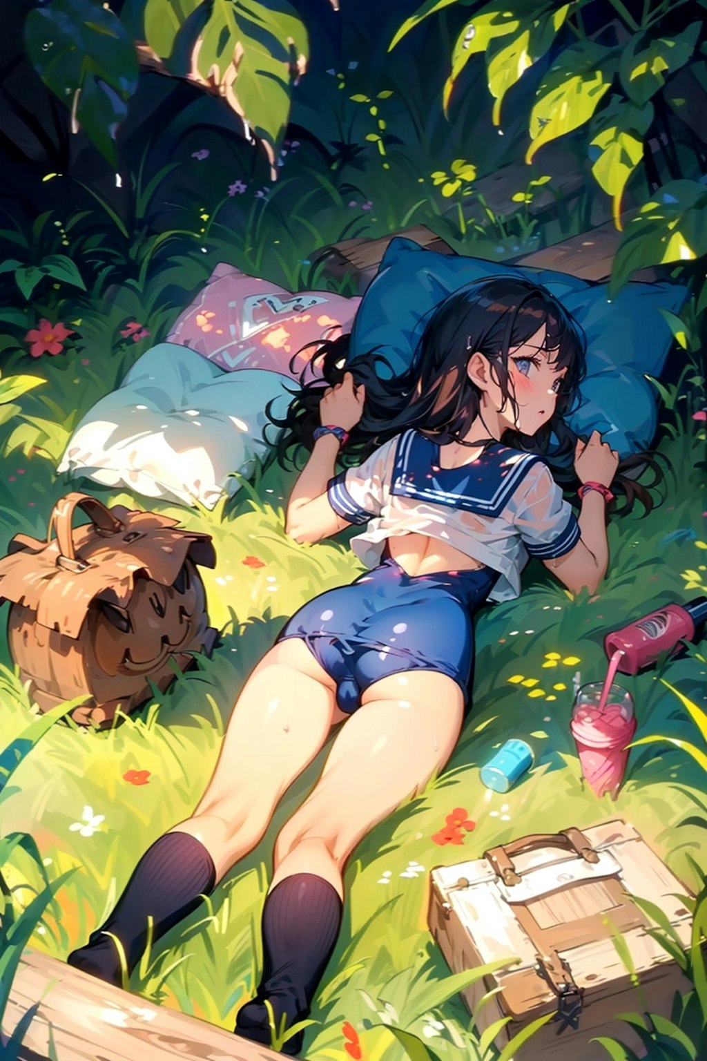 セーラー服スクール水着オーバーニーソックス