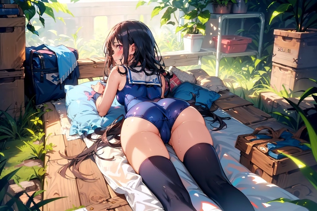 セーラー服スクール水着オーバーニーソックス
