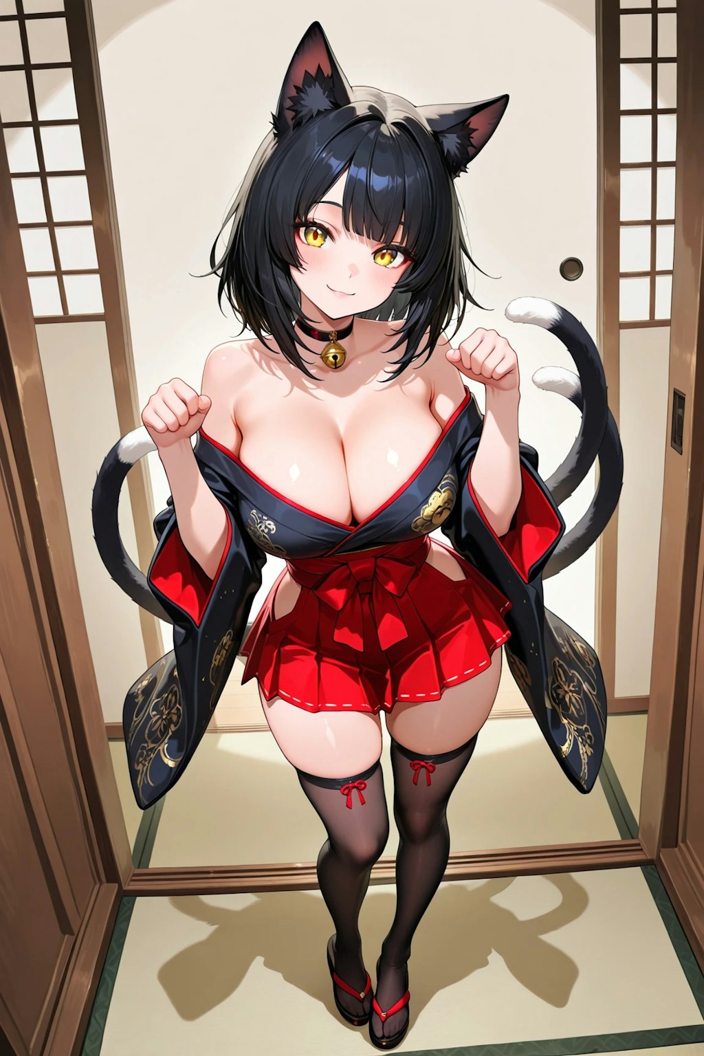 黒髪ネコマタの誘惑