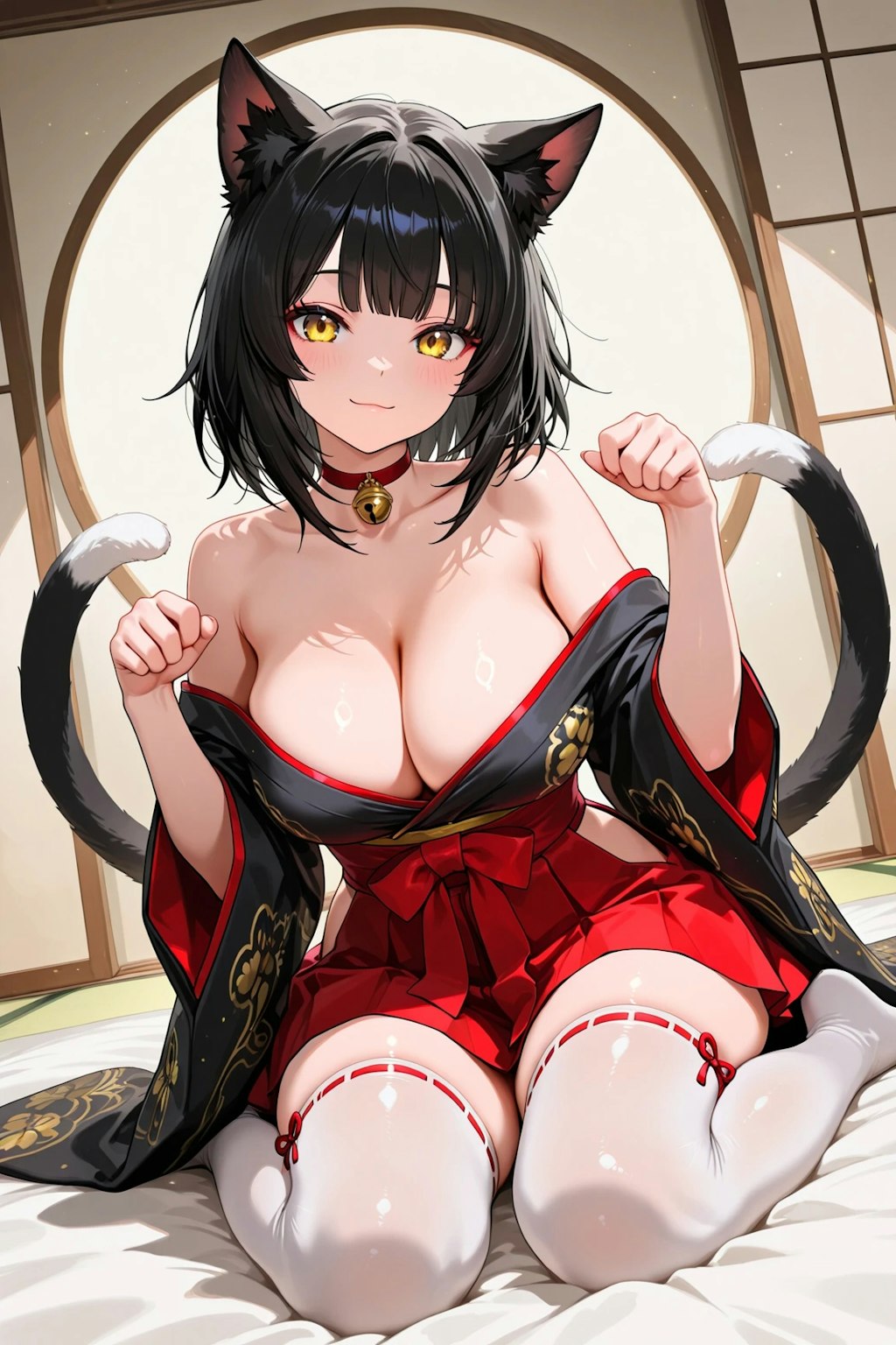 黒髪ネコマタの誘惑