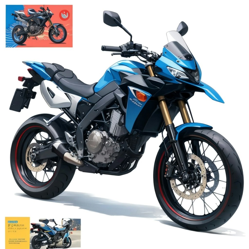 design albastru pentru motociclete
