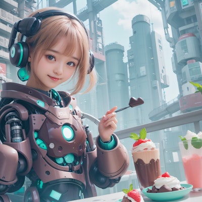 チョコミント・ロボットちゃん (ani2real?)