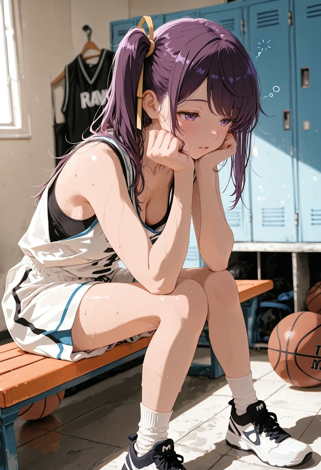 輝く汗とウトウトなバスケ少女