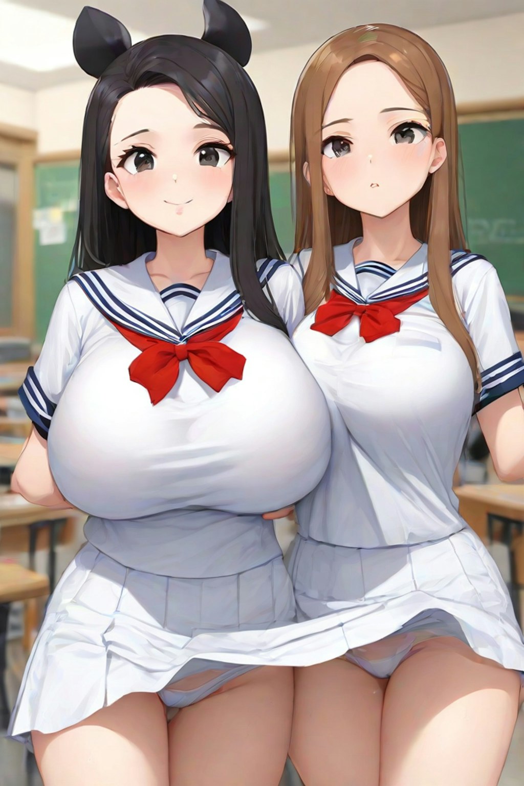 パンチラとセーラー服と女子高校生と