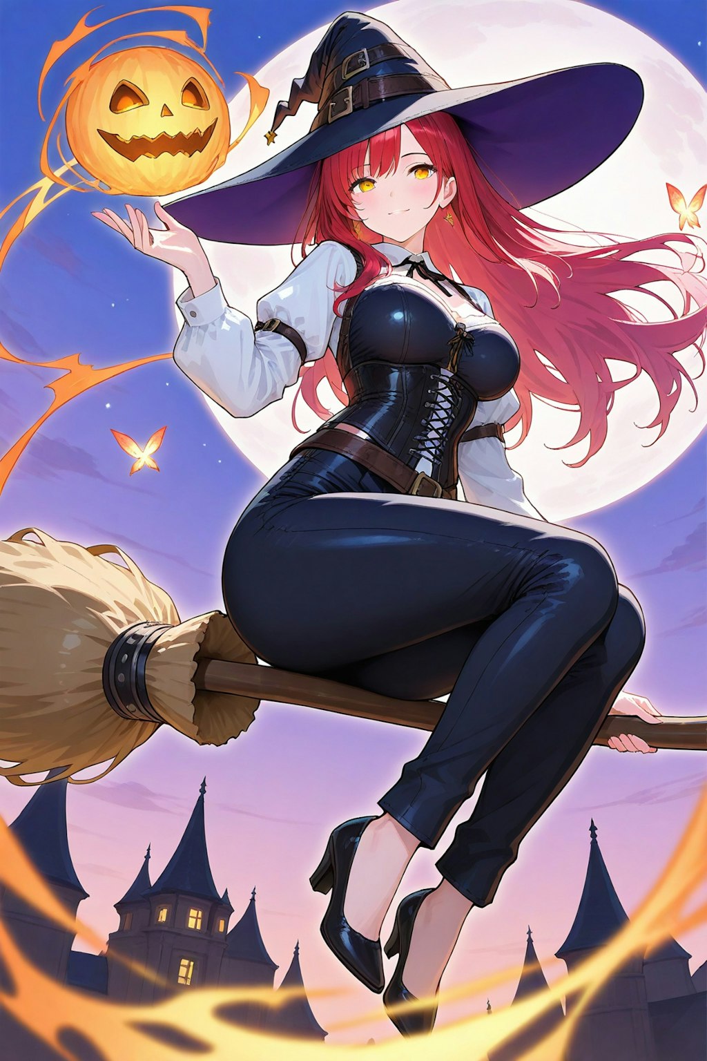 飛んでいる魔女