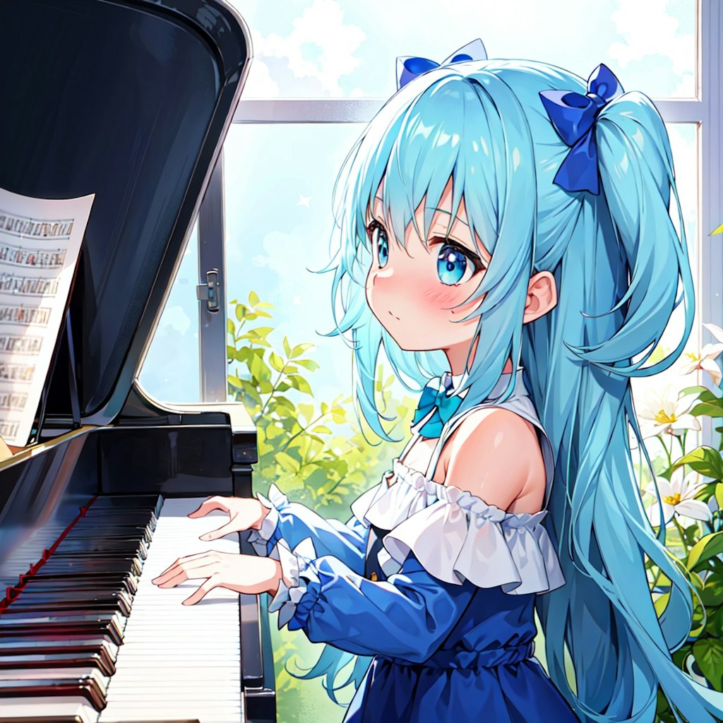学校でのピアノ演奏