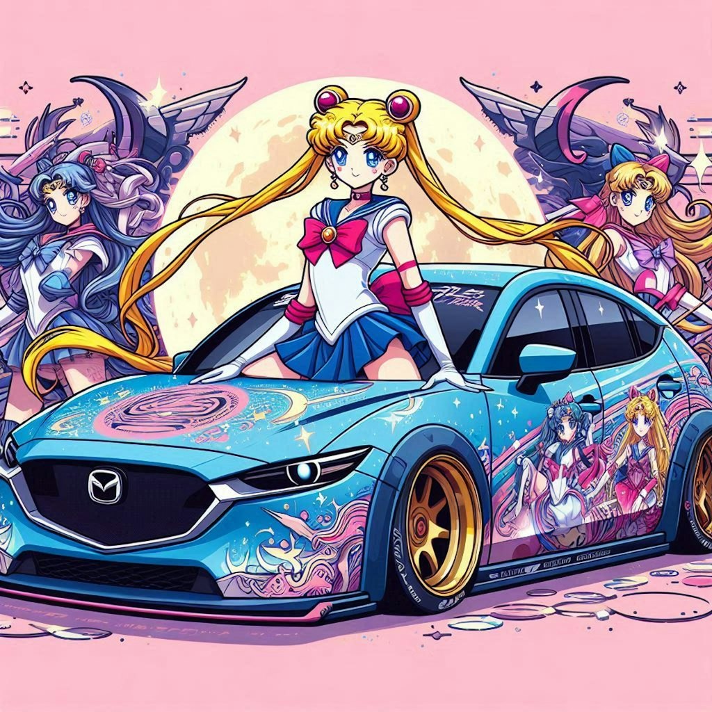 車とイラスト1