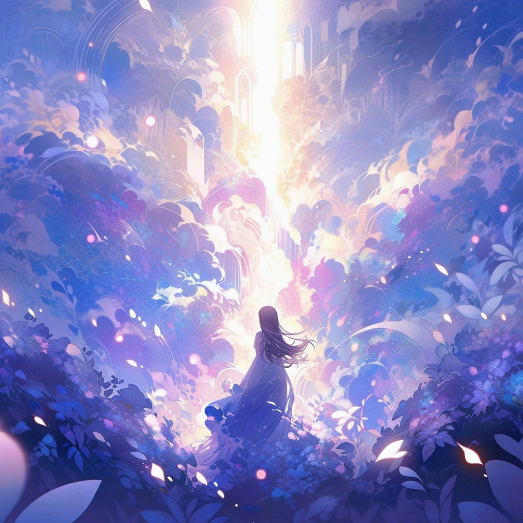 藤色に染まる，turn wisteria blue