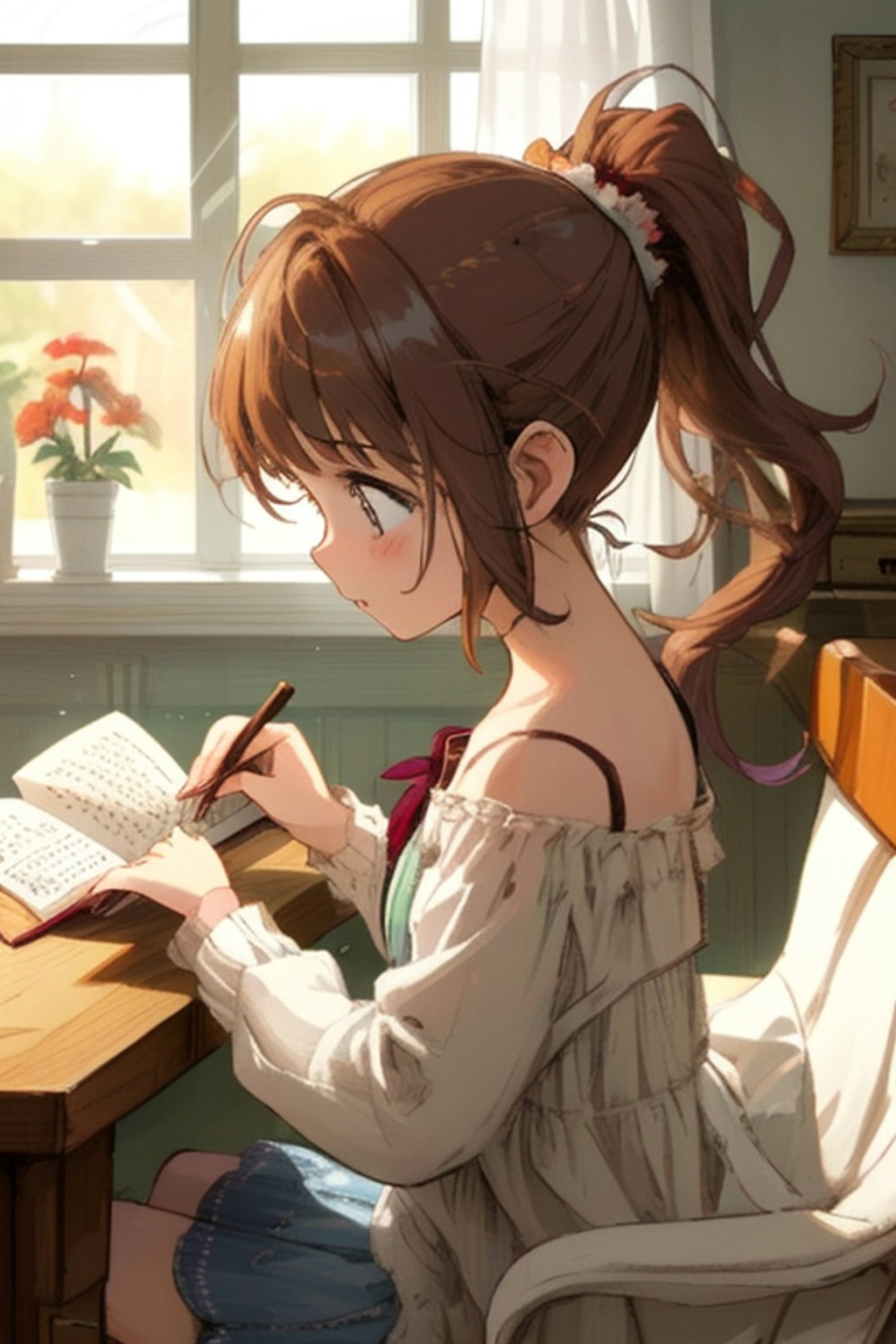 読書する女の子