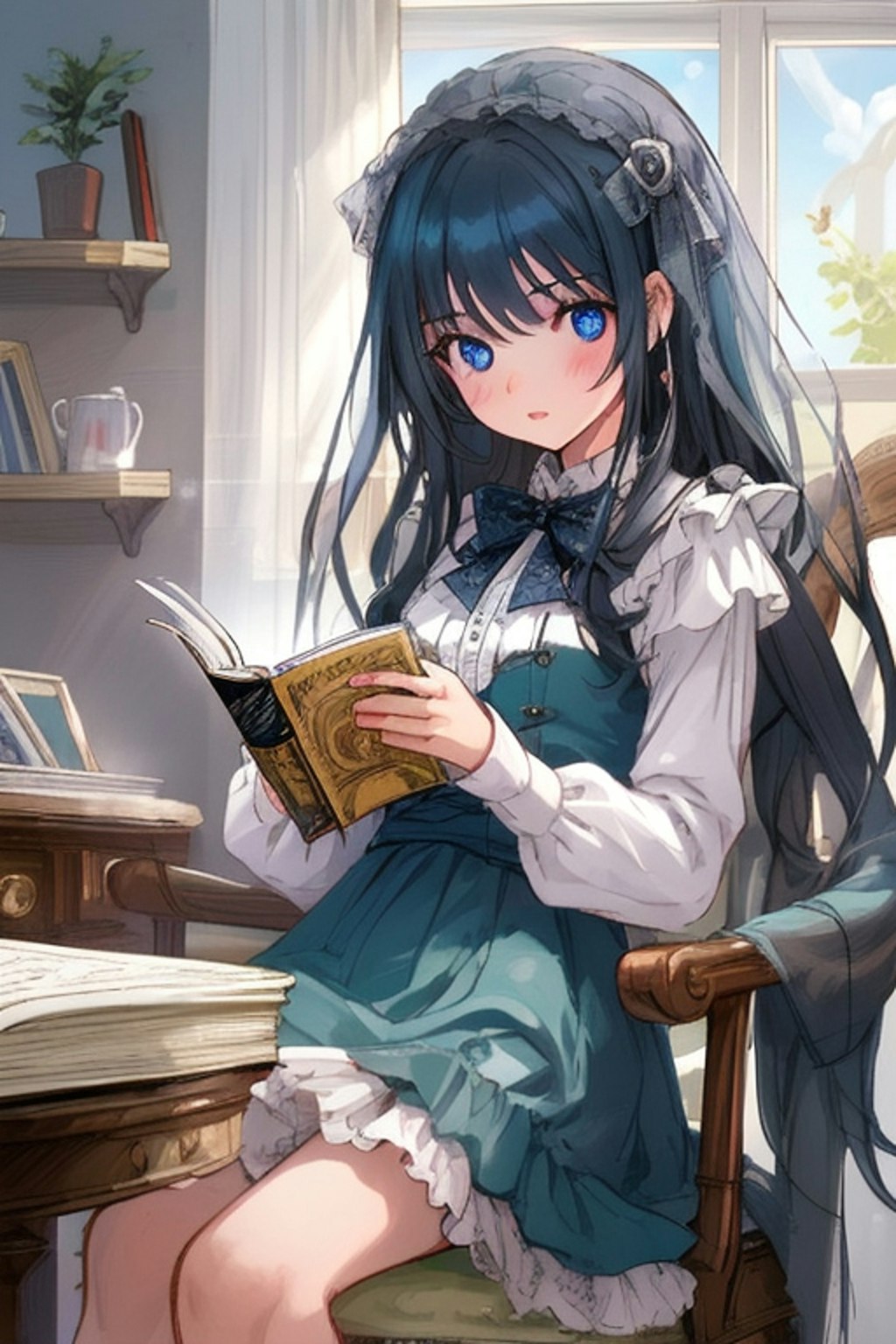 読書する女の子