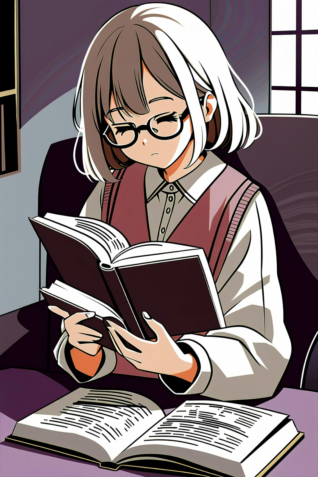 読書する女の子