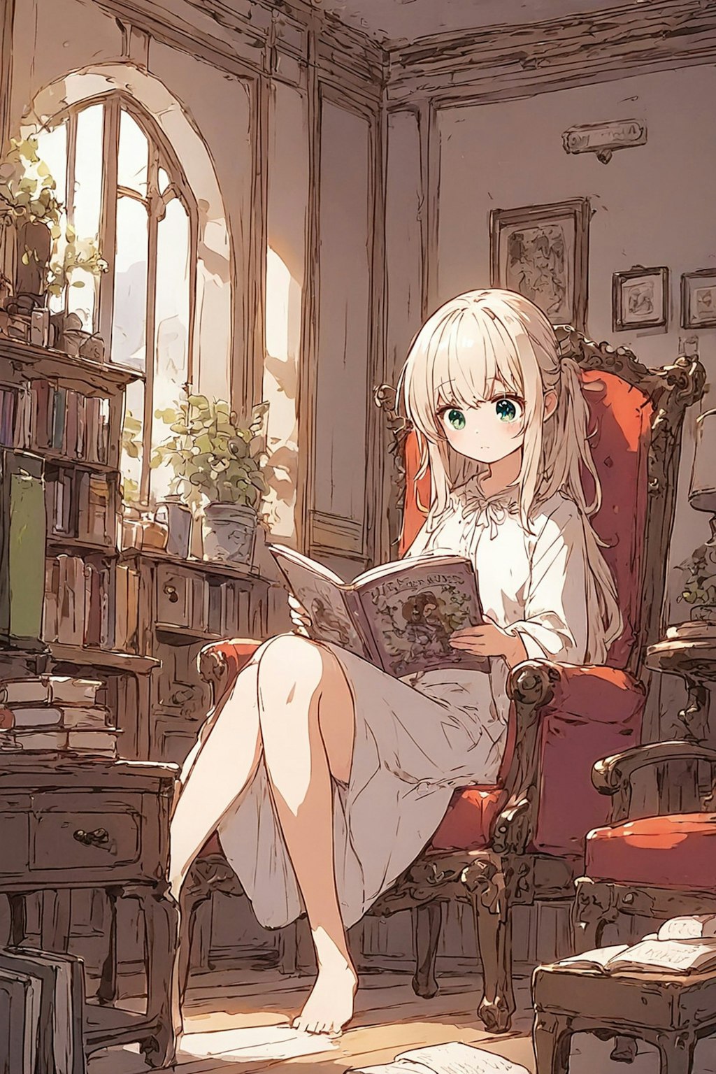 読書する女の子