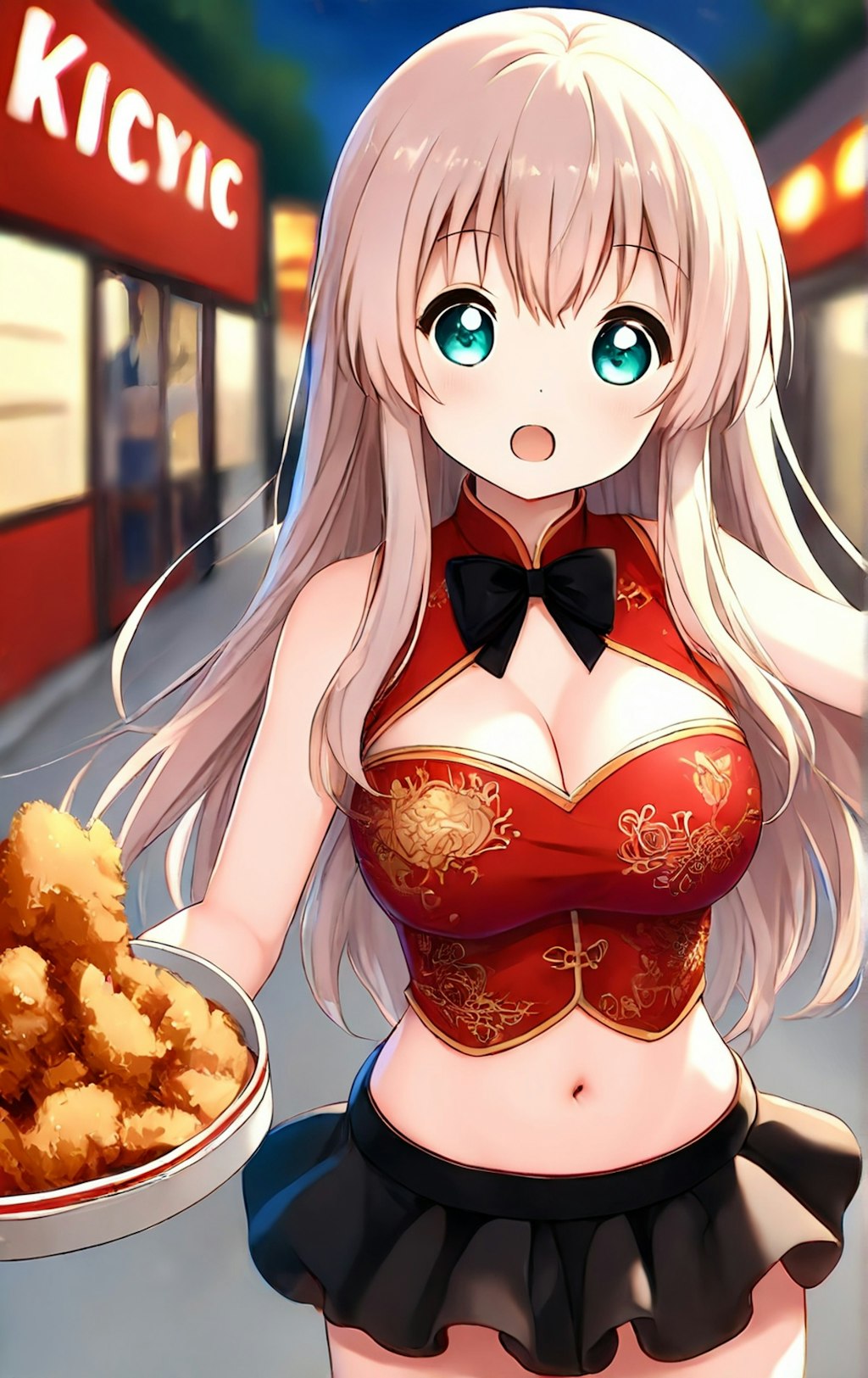 チャイナドレスの女の子