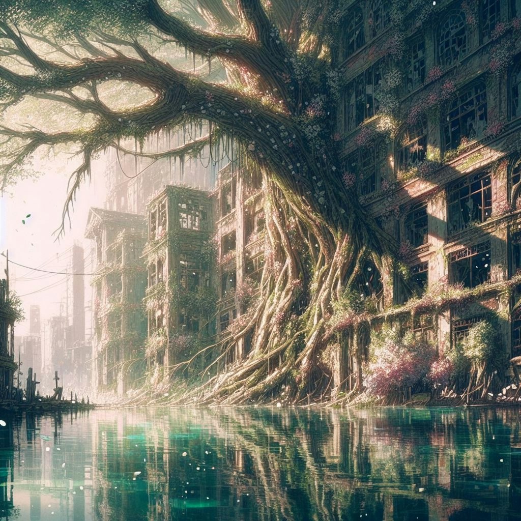 森と化した都市