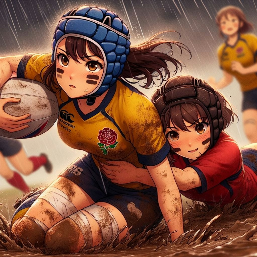 🏉泥まみれの女子ラグビー 96