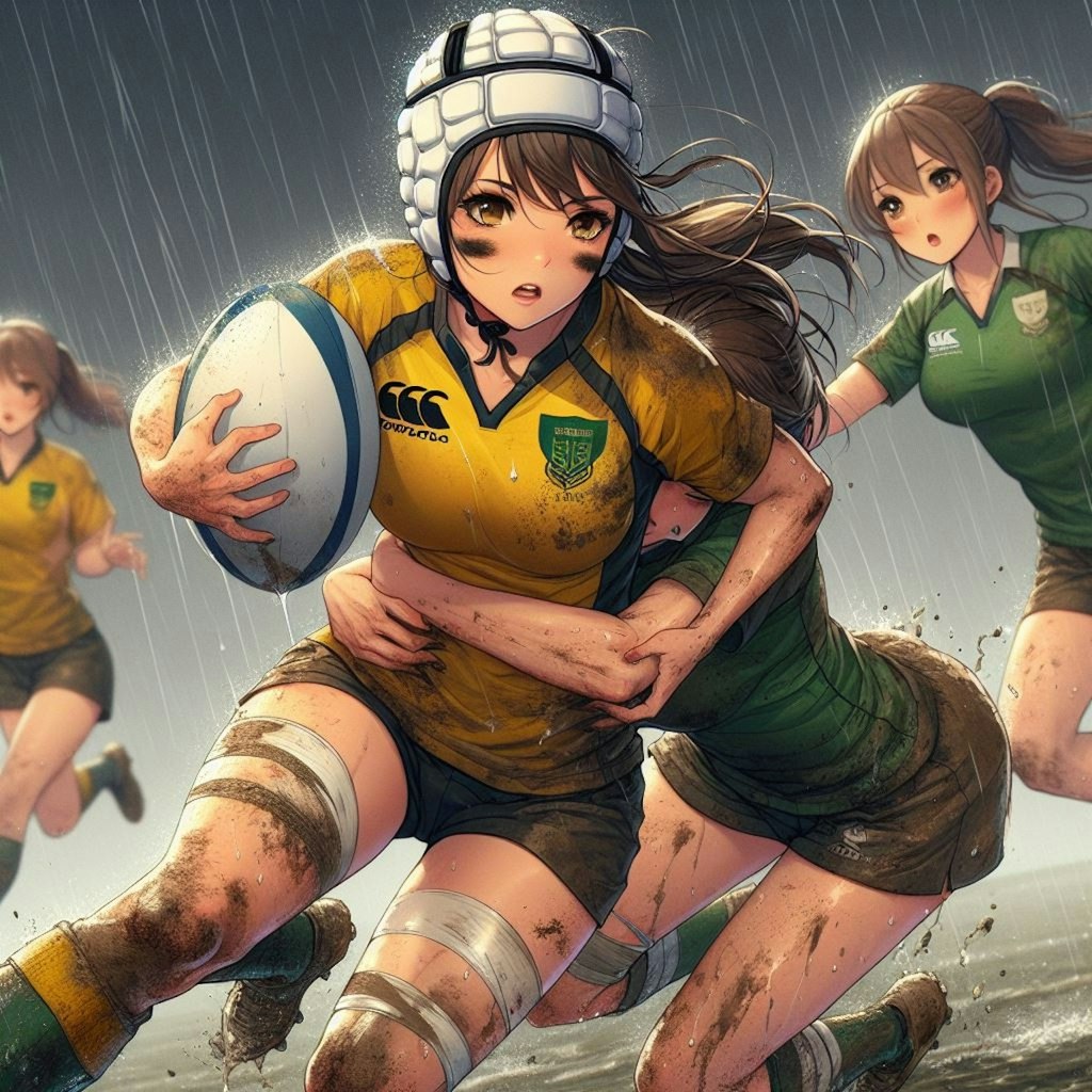 🏉泥まみれの女子ラグビー 96