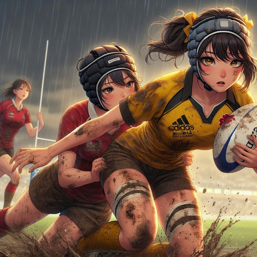 🏉泥まみれの女子ラグビー 96