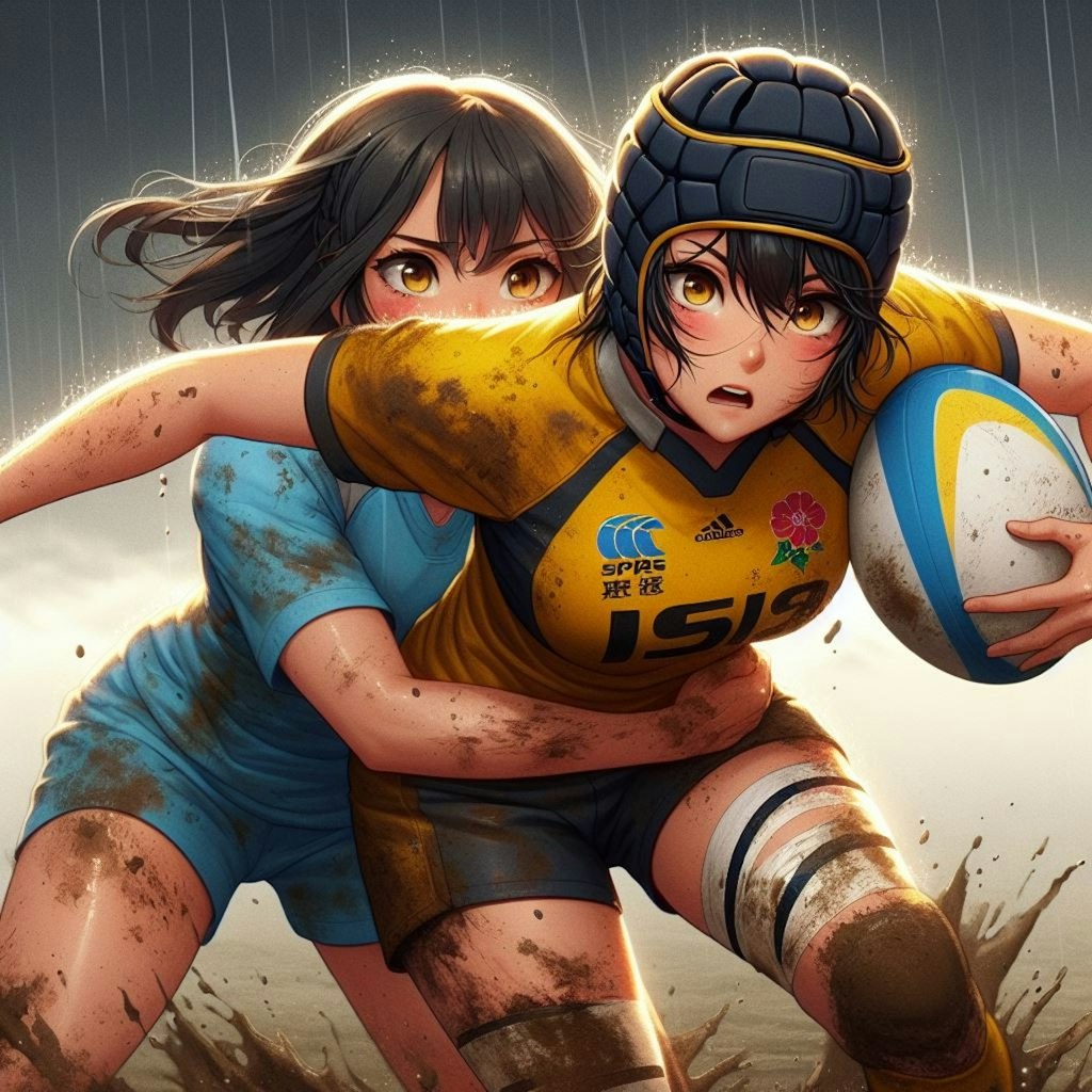 🏉泥まみれの女子ラグビー 96